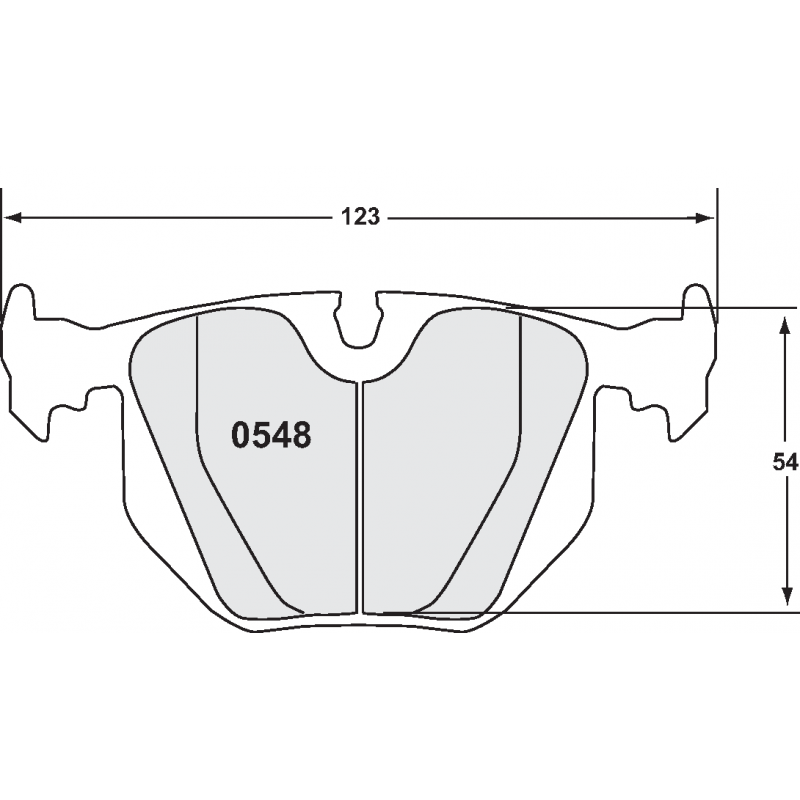 Sprint / medium distance compound with smooth bite. Race brake pads - BMW rear pad
For OEM brake disc